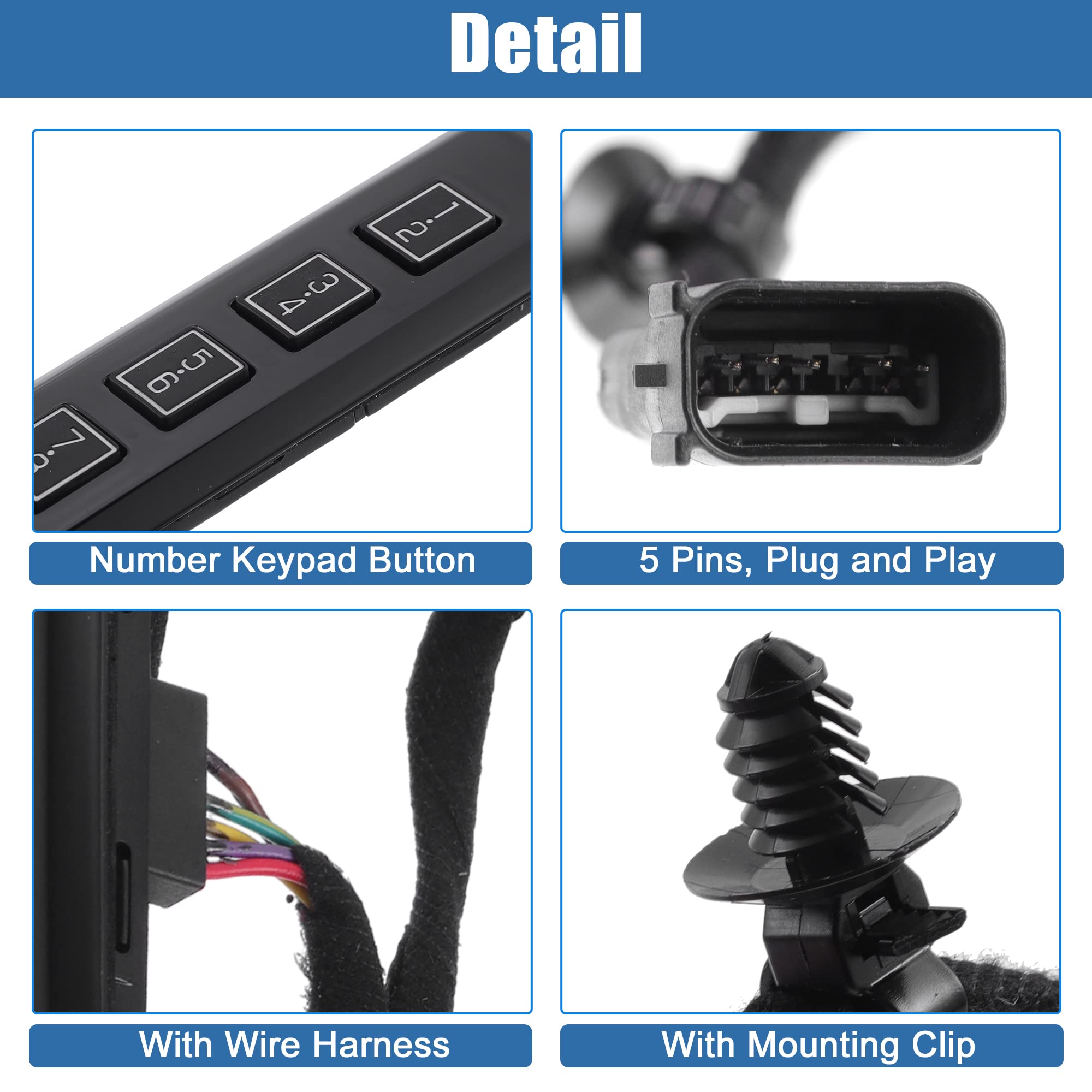 Amazon.com: X AUTOHAUX Keyless Entry Keypad Left Driver Side for